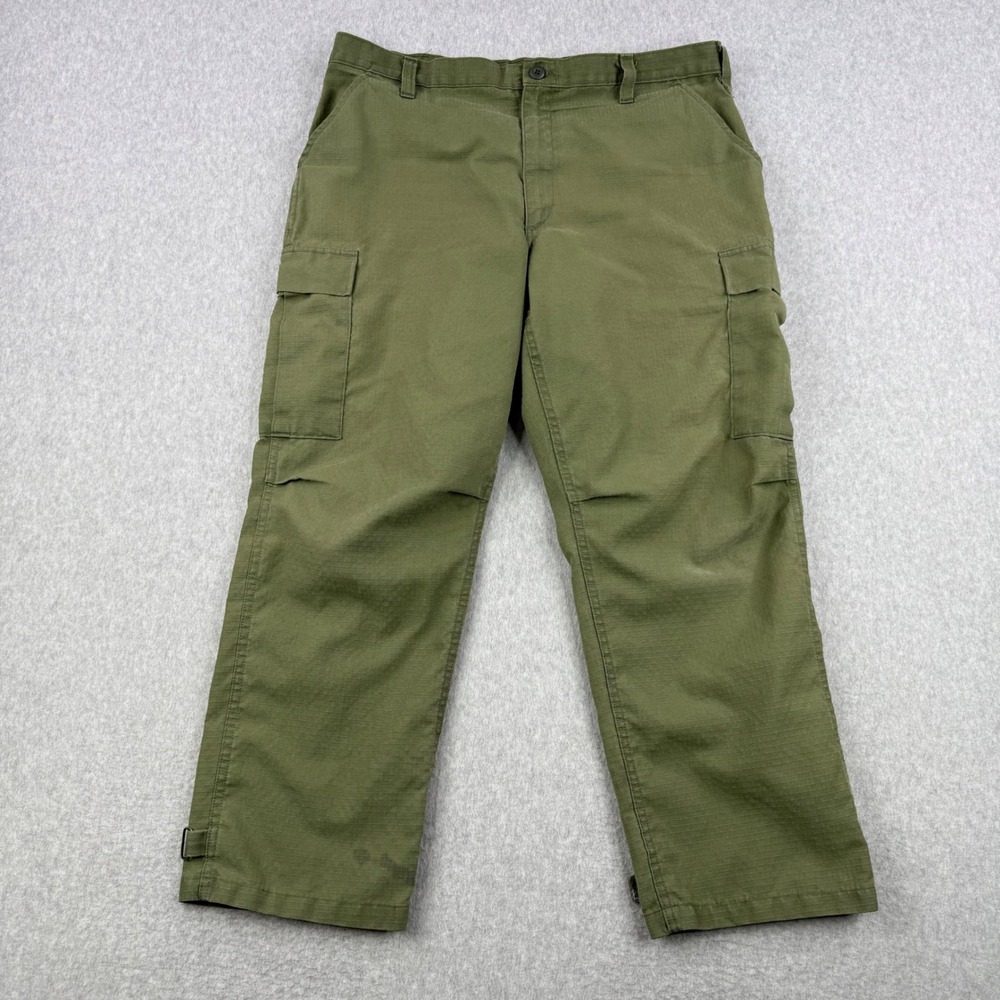 Wildland Firefighting Pants Mens 36-40 Green FR Fire Resistant Cargo Aramid 30"
